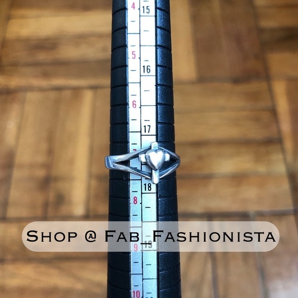 James Avery Cross Heart ring sterling silver size 7.25 - Picture 5 of 5